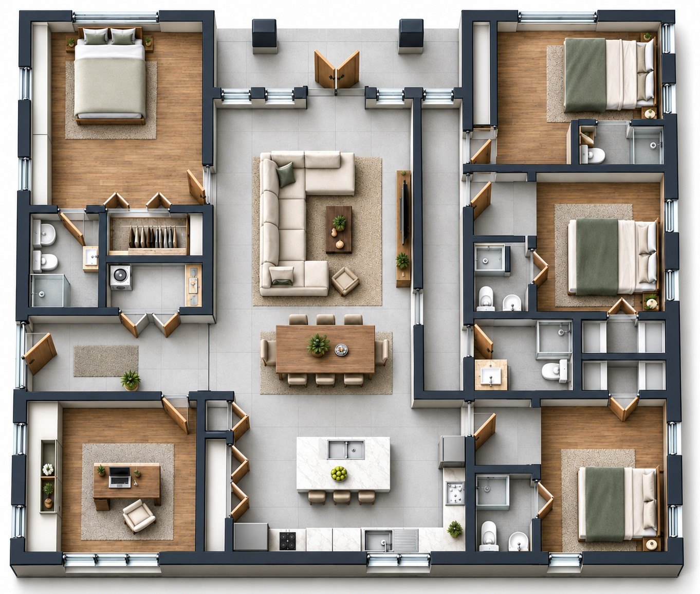 Furnished floor plan
